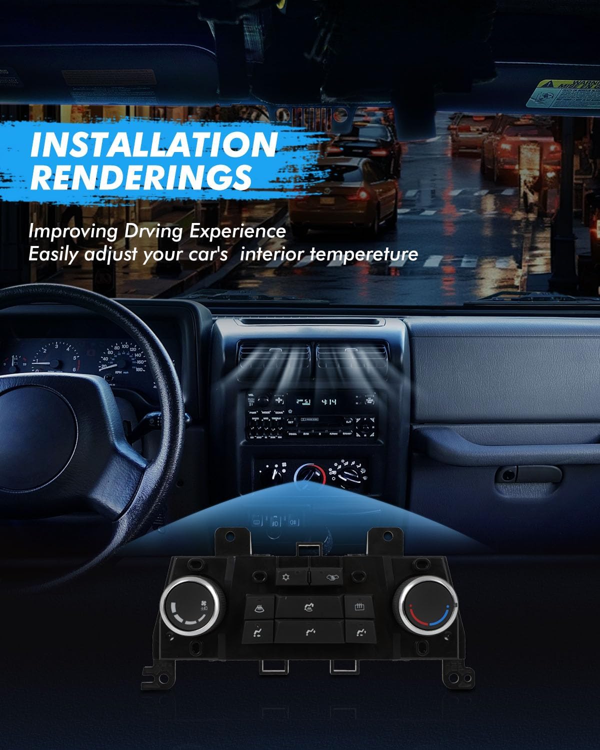 ECCPP 95017054 Climate Control Module AC Heater Climate Control Panle Switch 2011-2015 for Chevrolet Cruze 2012-2012 for Chevrolet Orlando