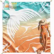 sapsisel Beach Blanket Waterproof Sandproof, Extra Large Beach Mat 79 * 83 inch,Outdoor Picnic Blanket with 4 Stakes for Travel Beach Camping Hiking