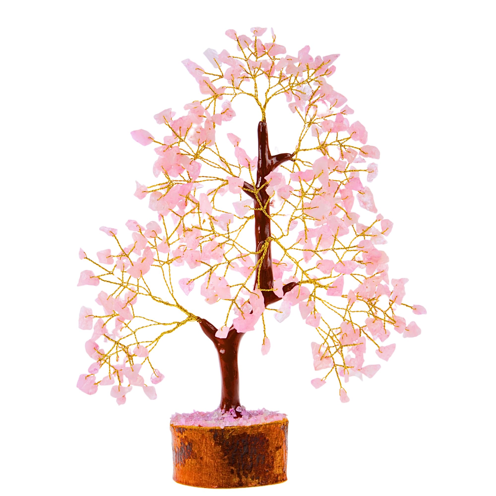 ANAYA AGATE Crystal Tree of Life Rose Quartz Healing Crystal Trees for Home & Office Decoration, Handmade Gem Money Bonsai Trees for Positive Energy, Good Luck, Christmas, Birthday Gift for Women, Mom