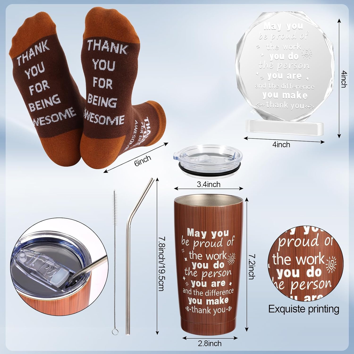 Kolewo4ever 9 Pieces Employee Appreciation Gifts for Men Christmas Gifts Thank You Gift May you Be Proud Gift for Team Coworkers Farewell Male Friend (Brown) - Image 2