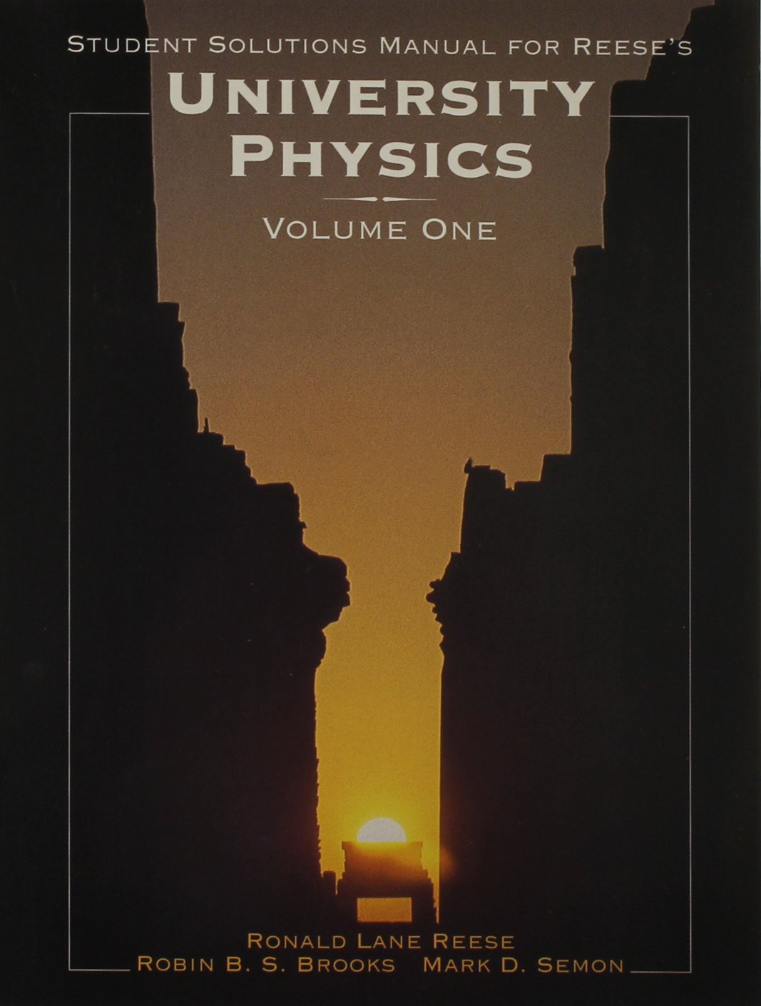 UNIVERSITY PHYSICS STUDENT SOLUTIONS MANUAL V1