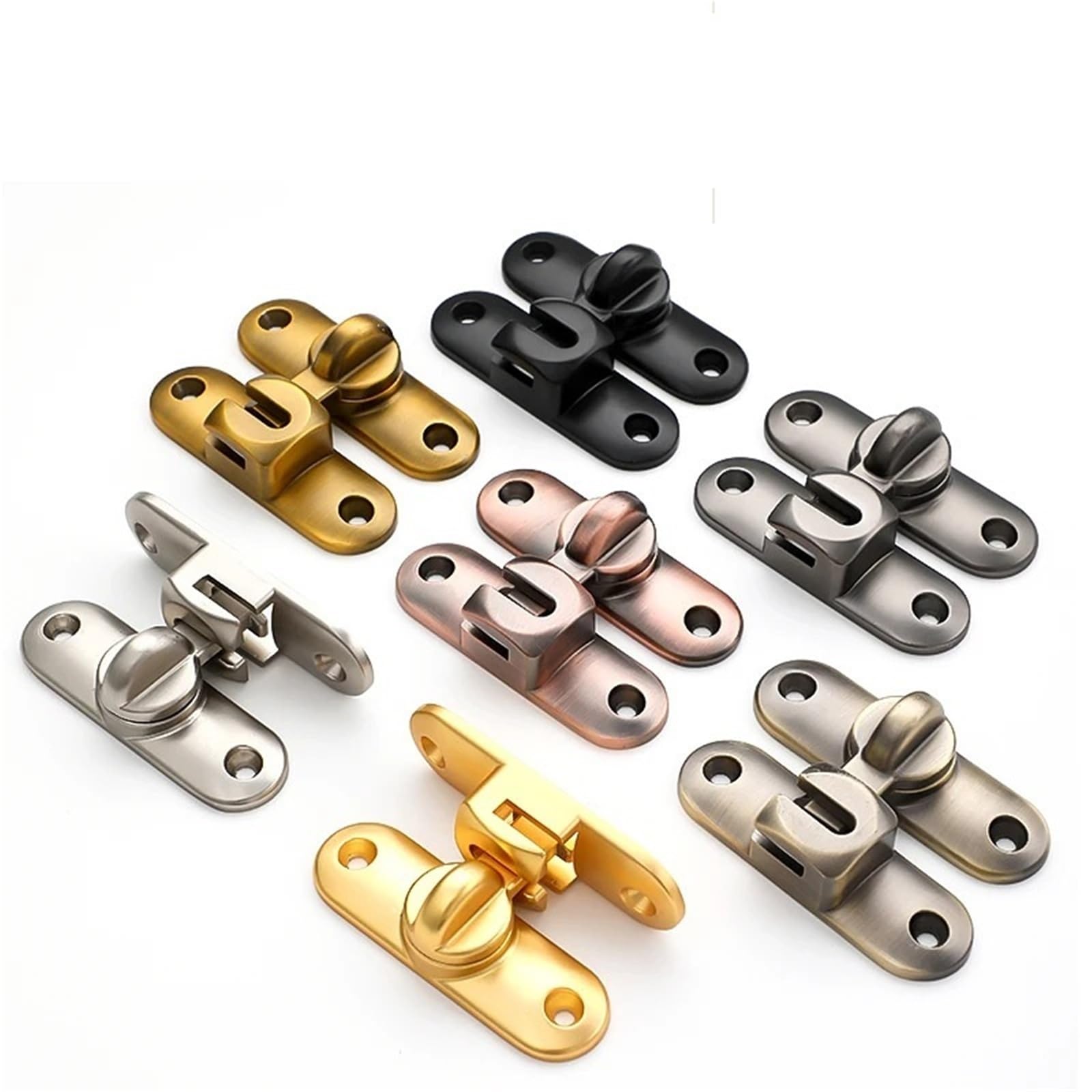 WPOIYHGBY Door Latch Sliding Bolt Hasp Lock Glod Black Bronze for Home Security Dress Room MA121 H 1Pcs(Bronze)