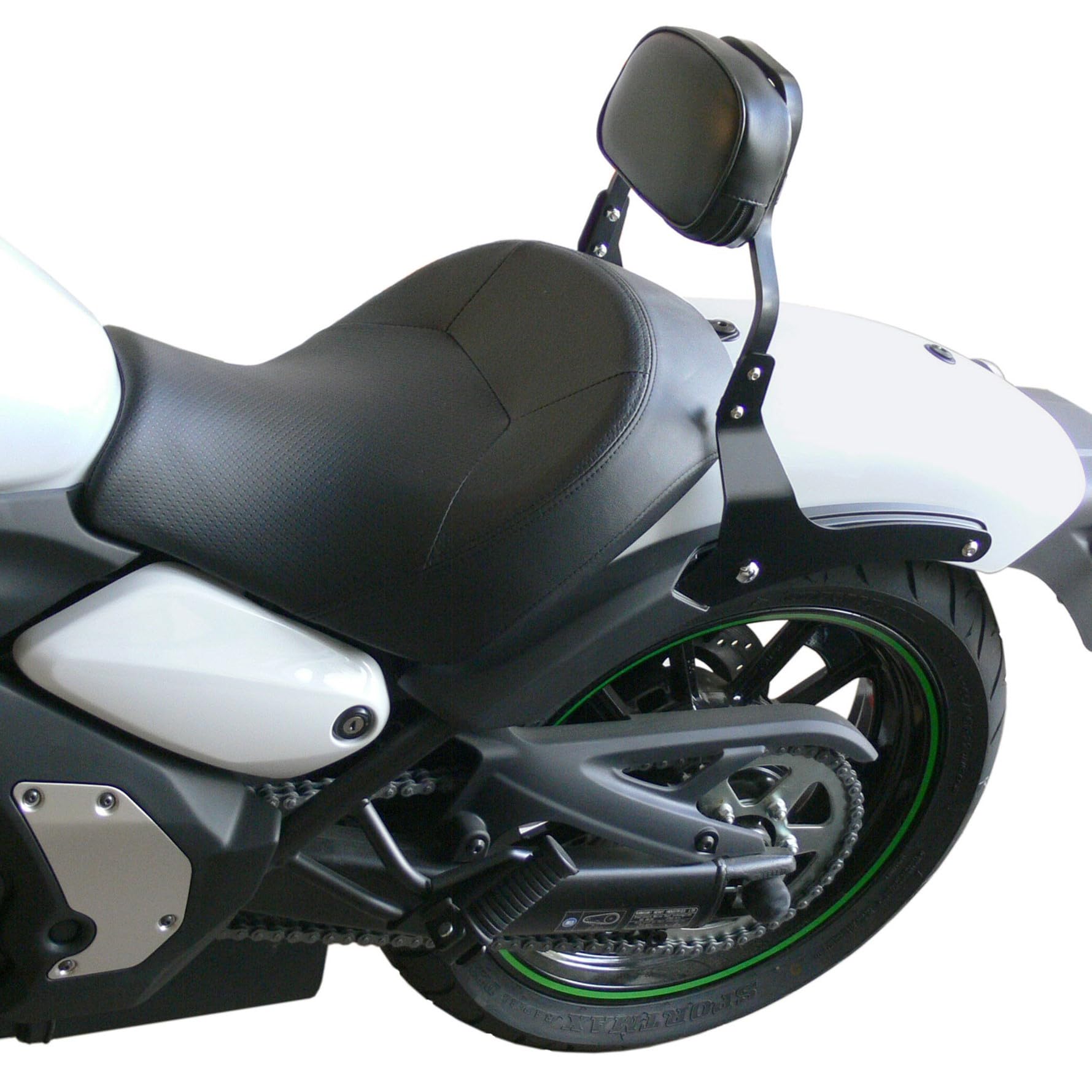 Spaan - Sissy Bar Pilote compatible avec KAWASAKI VULCAN S 650, Format Bas, Sans Porte Paquet, Noir