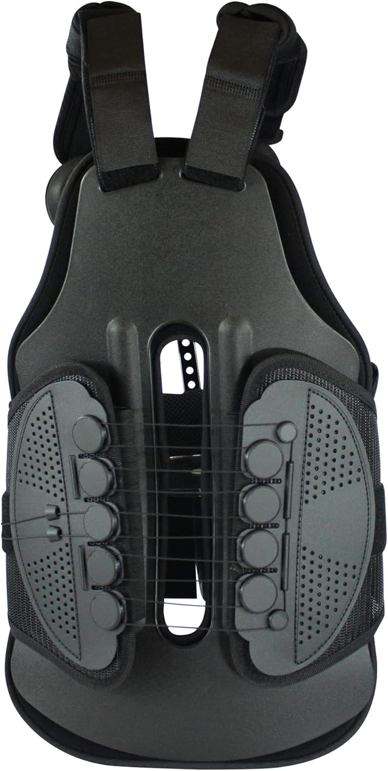 Black Lightweight Adjustable Full Back Support Brace