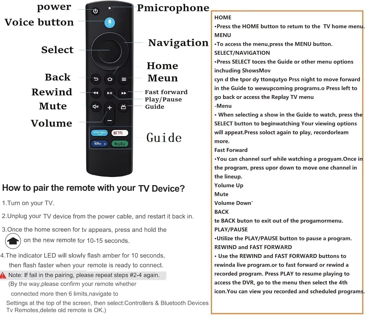 Amazon Fire Stick Remote Replacement Control Fit for Fire Stick 2nd Gen, 3rd Gen, Lite, 4K,4K MAX Fire Cube (1st Gen, 2nd Gen, 3nd Gen), Fire (3rd Gen PendantDesign) 3nd 4.25 — view 3