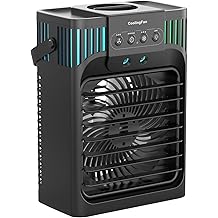 Portable Air Conditioners,4-in-1 Evaporative Air Cooler with 3 Speeds, 3 Modes &amp; 7 LED Light Cooling Fan with Remote, 2-8H Timer, 1200ML Personal Mini Air Conditioner for Bedroom and Office