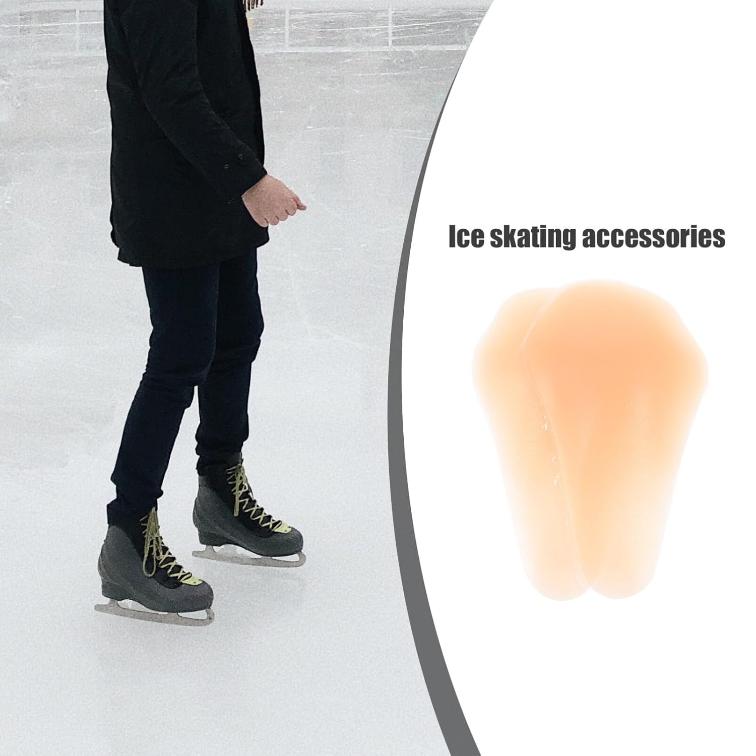 Sosoport 1 Pair Skating Knee Mat Adhesive Knee Pad Silicone Pad Skating Brace Ice B, 21.50X12.50X3.00CM, X516H6B11F5426446DTW