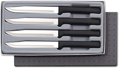 Miniatura 5 de RADA Juego de cuchillos utilitarios de 4 piezas con mango negro y afilador de cuchillos