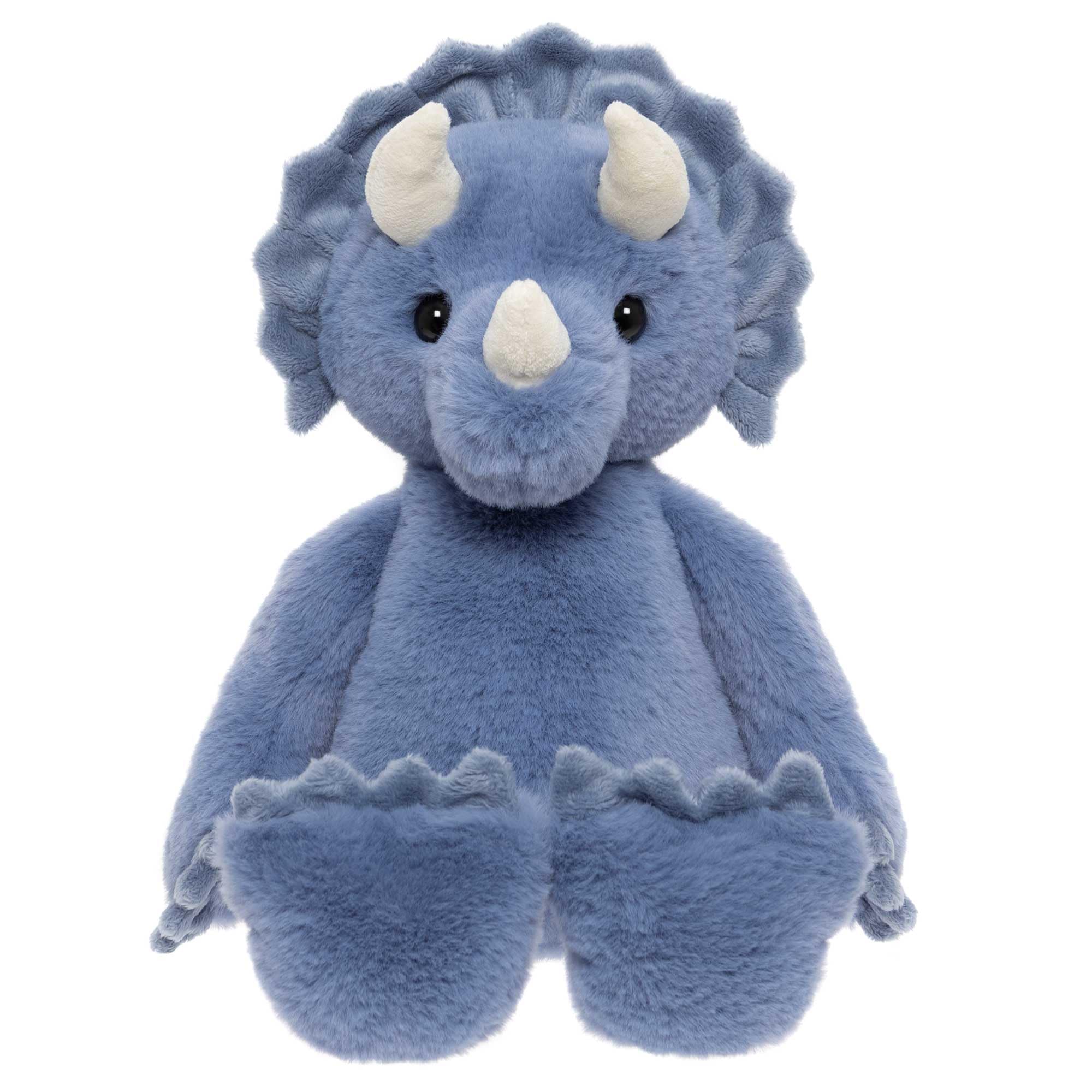 Charlie Bears Troy Triceratops | Denim Blue L | Bear & Me Plush Dinosaur Soft Toy