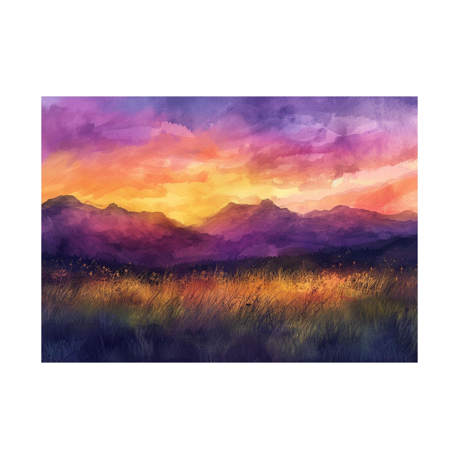 Impression sur toile paysage 80x120cm pour décoration murale moderne de salon - 7