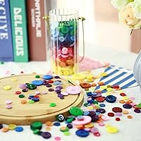 Vista 2 de GREENTIME 4800-5000 piezas colores mixtos de varios tamaños botones redondos de resina para manualidades, costura, manualidades, botón manual