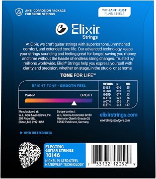 Elixir 010-046 Nanoweb Electric Guitar String (12052)