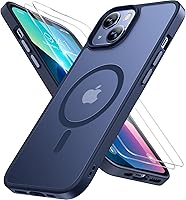 Vista 17 de Miracase - Funda magnética para iPhone 13 de 6.1 pulgadas (compatible con MagSafe) (con 2 protectores de pantalla), protección de grado militar