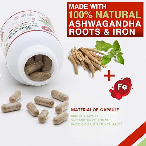 Miniatura 10 de Ashwagandha KSM-66 Extracto de raíz de 600 mg - Suplemento de 120 unidades para hombres y mujeres