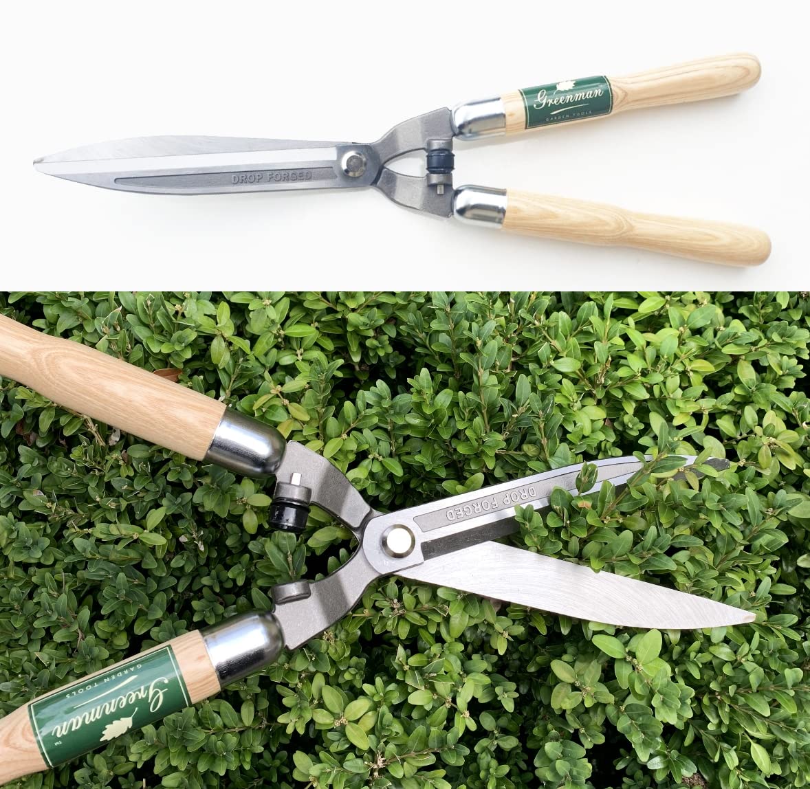 Greenman Solid Forged 9 Inch Straight Shear Strong Ash Handle Heavy Duty 21.6" 560mm