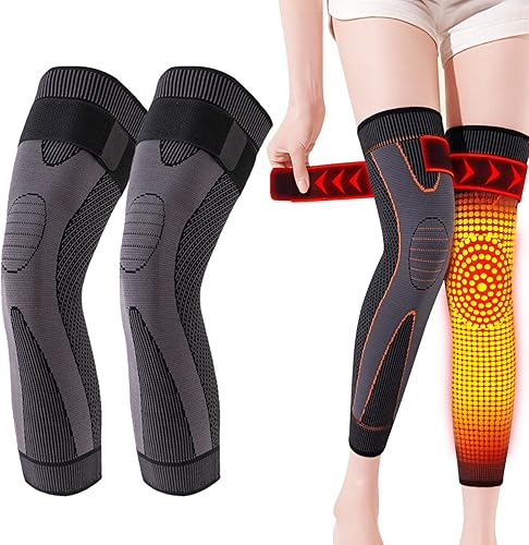 GOTodhchai 2023 - Rodillera autocalentable con turmalina, acupresión, rodilleras autocalentables, color negro ordinario