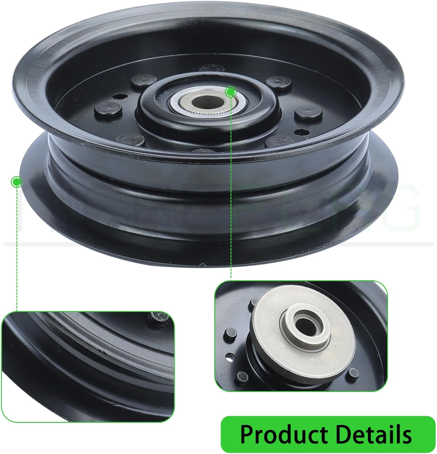 2 Pack 532196104 Idler Pulley Replaces 196104 197380 532197380 Idler Pulley for Craftsman/Husqvarna 48" 54" Z254F RZ5424 YTH2348 YTH24V48 LGT2654 Z248F RZ4623 Z246 YTH24K48 RZ5426 Mowers