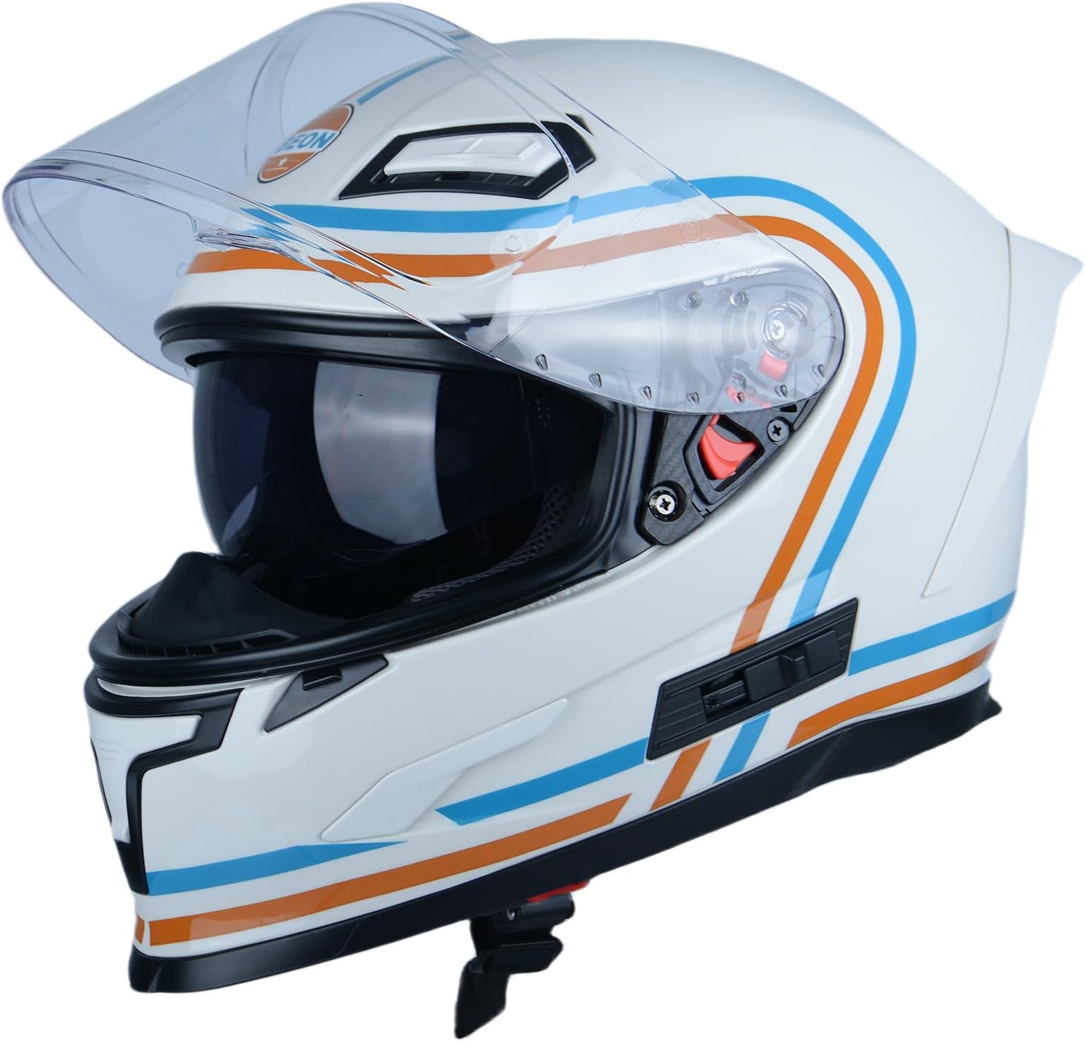 BeONFull Face Motorcycle Helmet, Street Bike Helmet with Clear&Tinted Visors and Multiple Vents, Motocross Casco DOT Approved for Adult Men Women