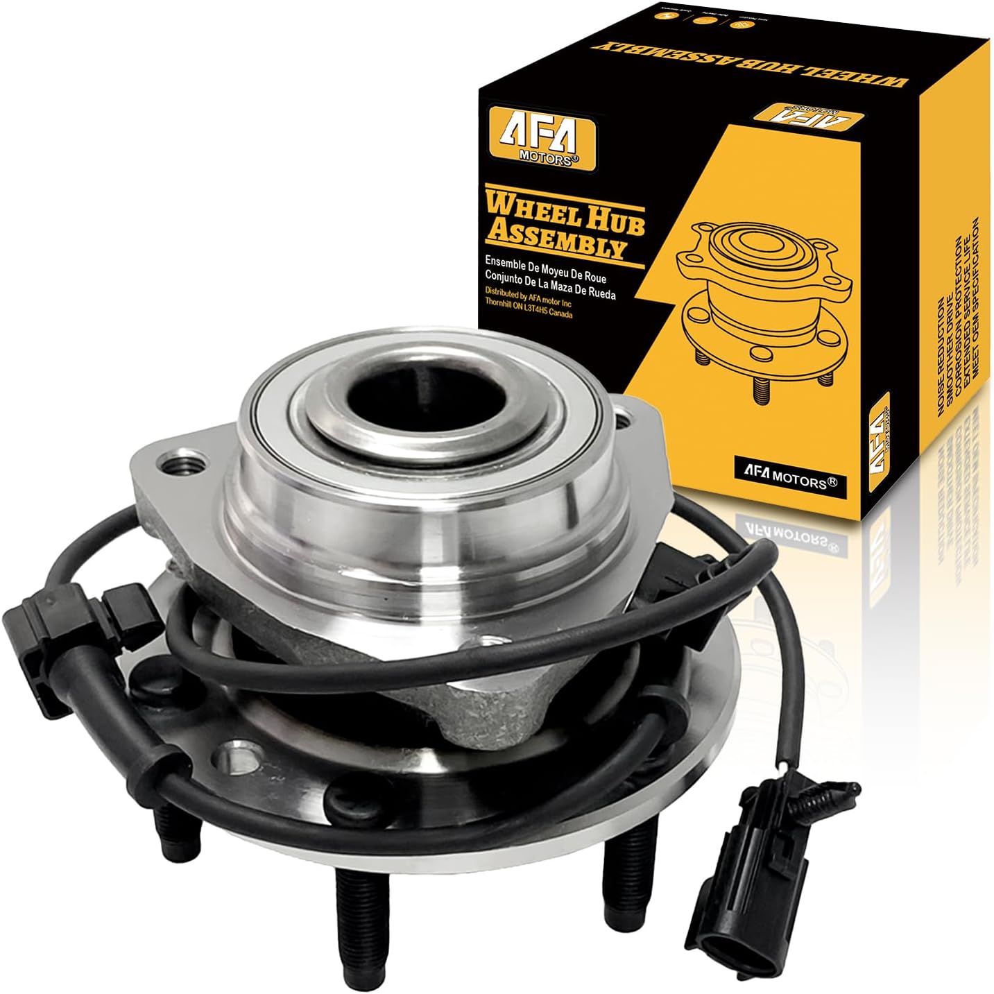 513188 Front Wheel Hub Bearing Assembly w/ABS 6 Lug Replacement for Chevy SSR Trailblazer, Buick Rainier, GMC Envoy, Isuzu Ascender, Oldsmobile Bravada, Saab 9-7X Wheel Hub