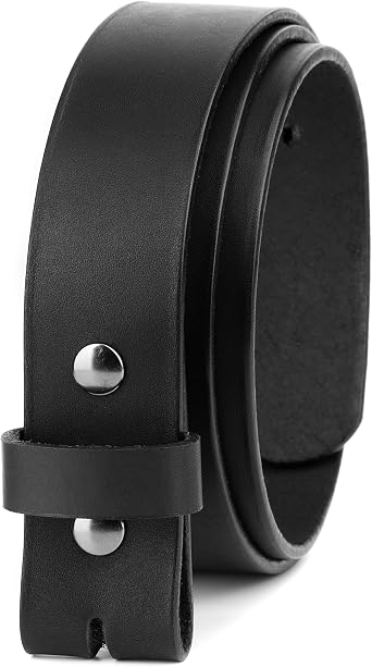 Main Street Forge No Buckle Belt | Made in USA Mens Cowboy Belt | 1 1/2" Leather Belt Strap with Snaps