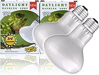 ReptiKing 100W Reptile Heat Bulb 2-Pack - Daylight Basking Spot UVA Lamp for Bearded Dragons, Turtles, Lizards, Geckos