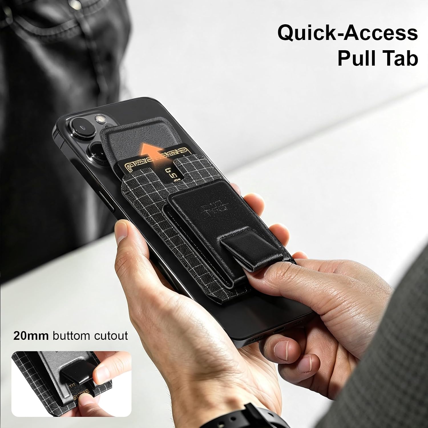 Magnetic Wallet Stand for iPhone Series, RFIS Blocking