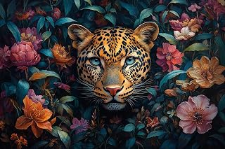 KY-lunk DIY Paint by Numbers for Adults Beginner, Leopard in Rainbow Jungle, Paint by Numbers Kit Painting by Numbers for Adults, 16" x 20"