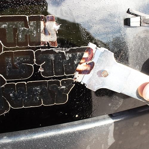 Miniatura 8 de Herramienta raspadora ajustable de posición de 3 vías, 8 pulgadas, removedor de adhesivo adhesivo (2 unidades), incluye 1 caja de 100 cuchillas de