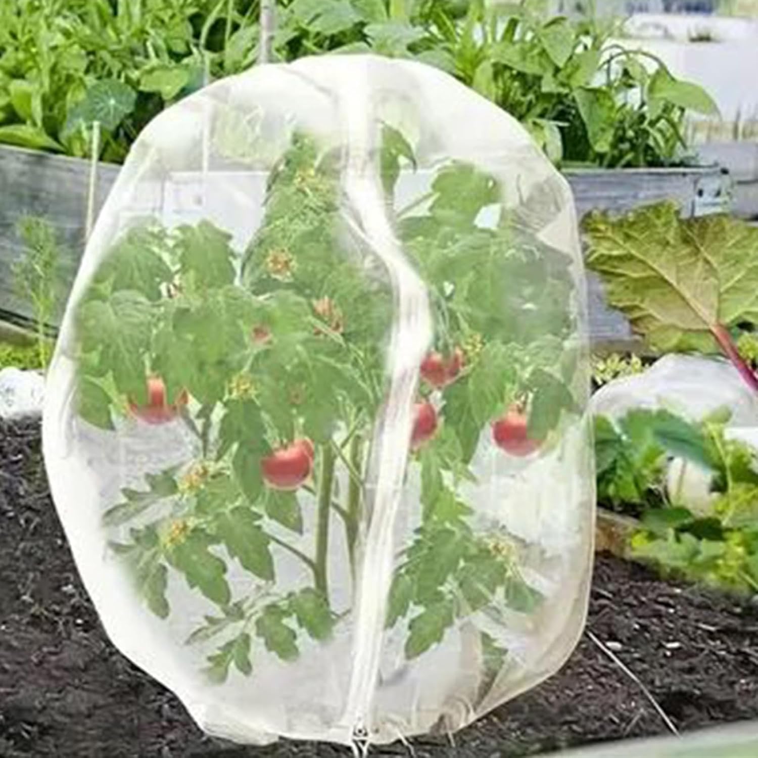 Netting for Fruit Trees Plant Cover with Drawstring Breathable Reusable Tree with and Zipper for Landscaping, Garden, Farm(2x2.4 Meters)