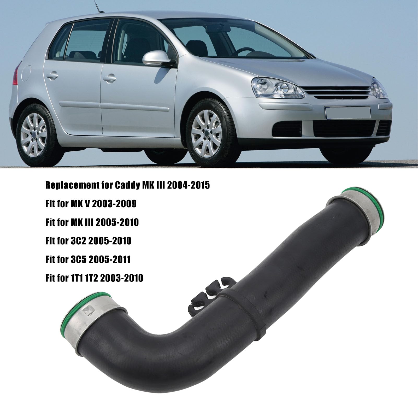 Manguera turbo intercooler 1K0145838C Tubo de disipación de calor del turbocompresor de repuesto para MK III 2004 a 2015