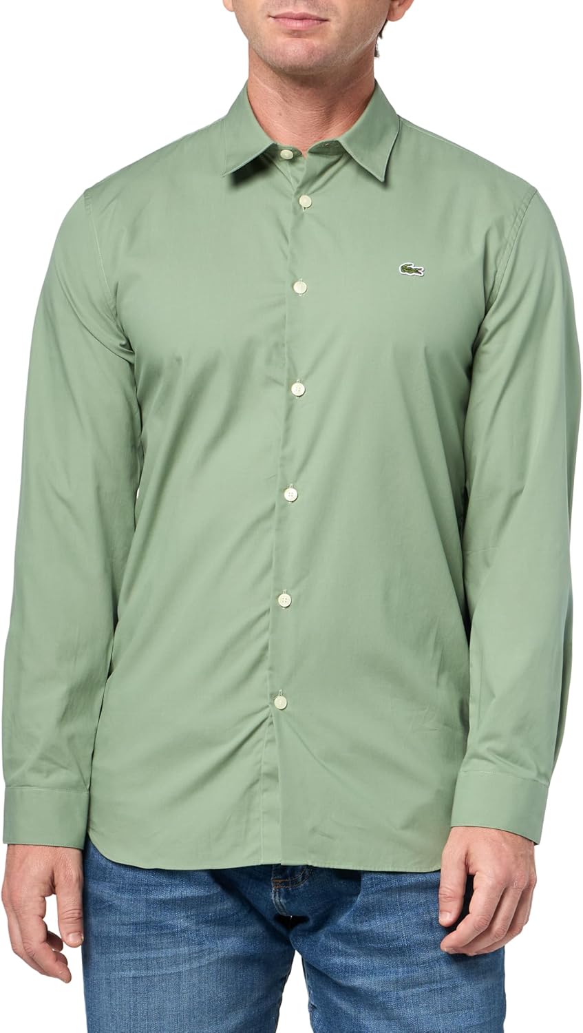 Lacoste Mens Slim Fit Stretch Poplin Shirt