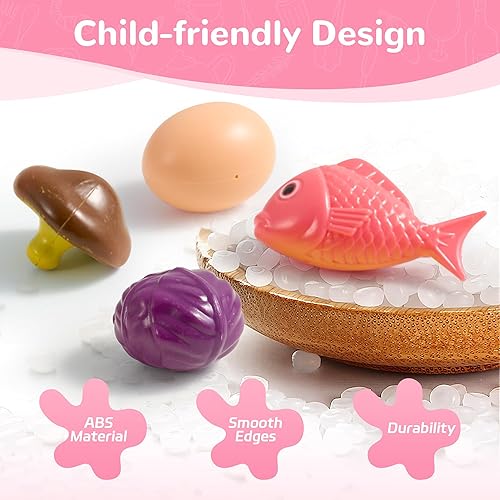 Miniatura 4 de MINDNOOK Juego de accesorios de cocina, 35 piezas para fregadero de cocina, juguetes de cocina con utensilios, ollas y sartenes de acero inoxidable,