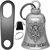 Biker Guardian Luck Riding Bell Motorcycle Gremlin Bells with 2 Key Chain Ring Accessories, Motorcycle Bell Hanger