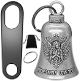 Biker Guardian Luck Riding Bell Motorcycle Gremlin Bells with 2 Key Chain Ring Accessories, Motorcycle Bell Hanger