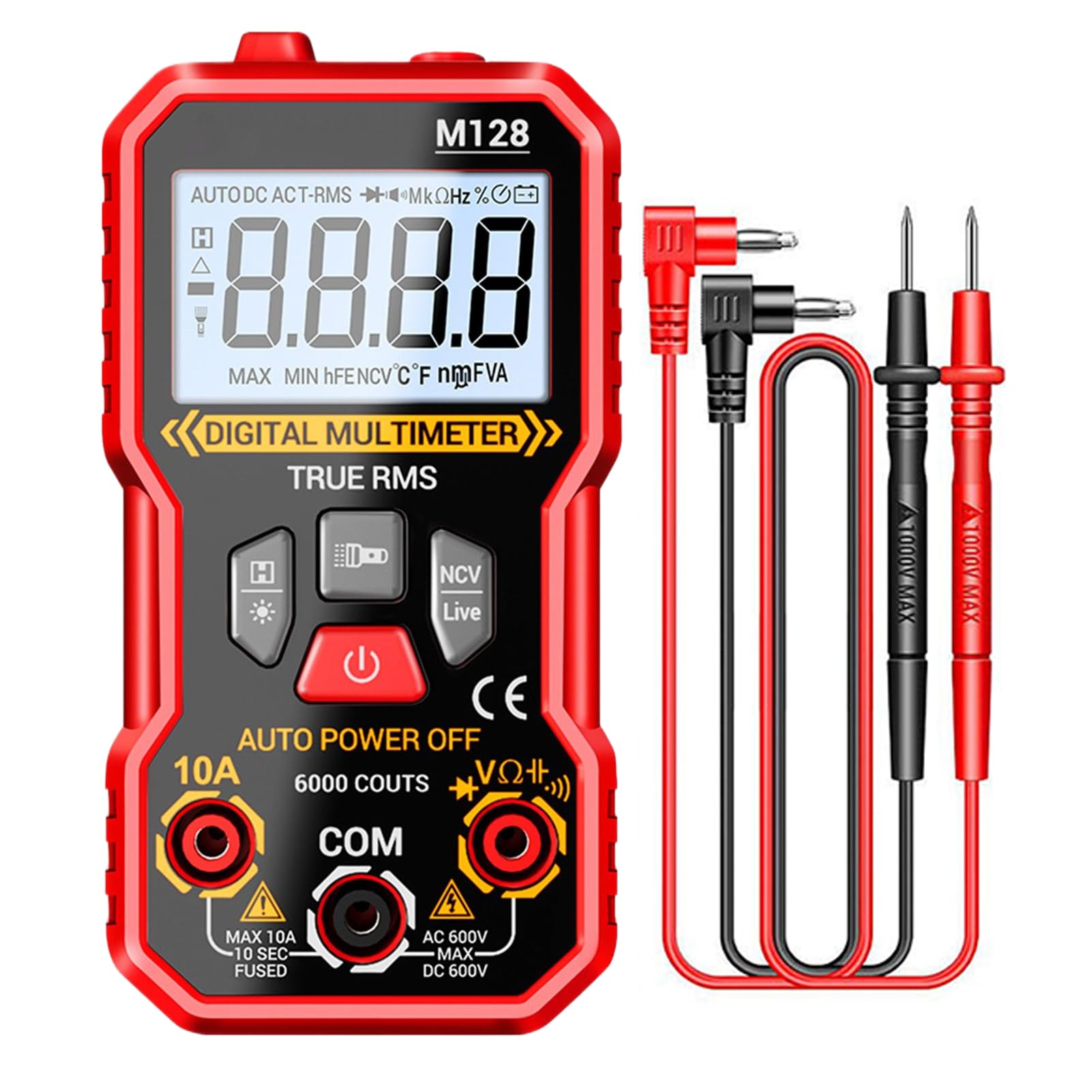 Multimètre automobile intelligent 6000 points et voltmètre numérique pour diagnostic - 8