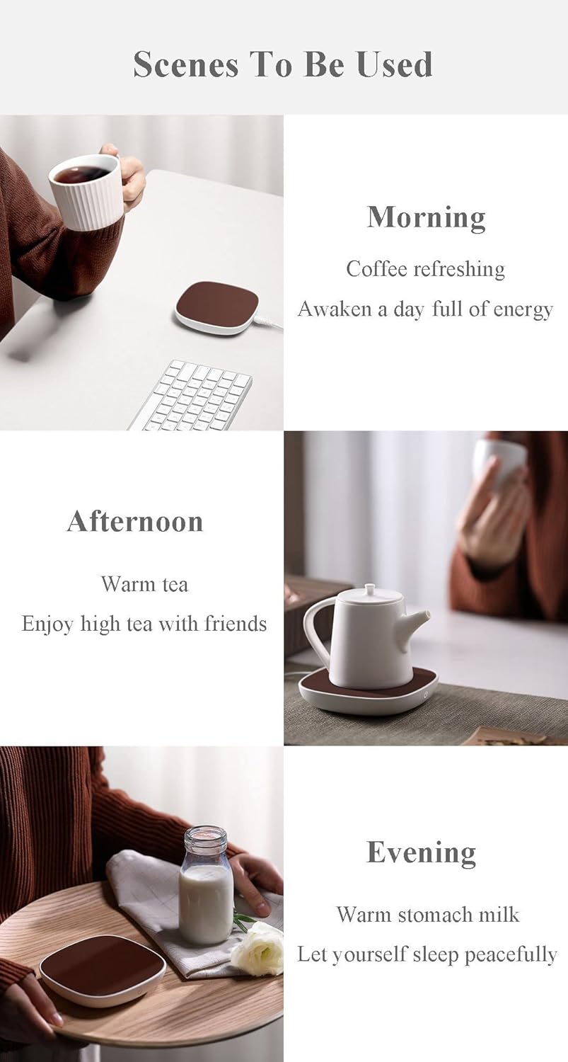 Electric Tray Coffee Tea USB Drink Warmer Cup Heater 55°Thermostat Insulation Base Mat