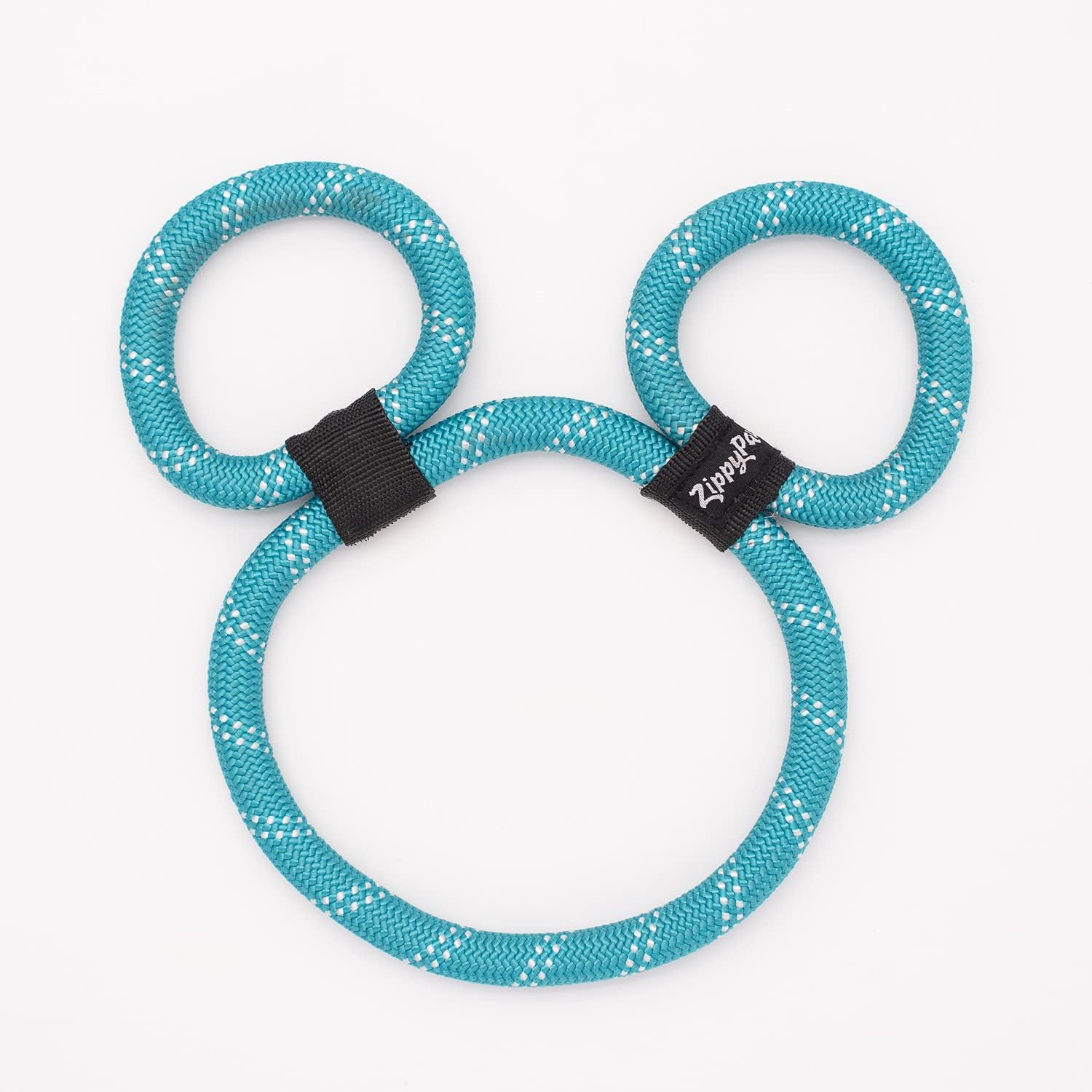ZippyPaws - ZippyRope Interactive Dog Rope Toy, Durable Tug Toy - Teal Bear