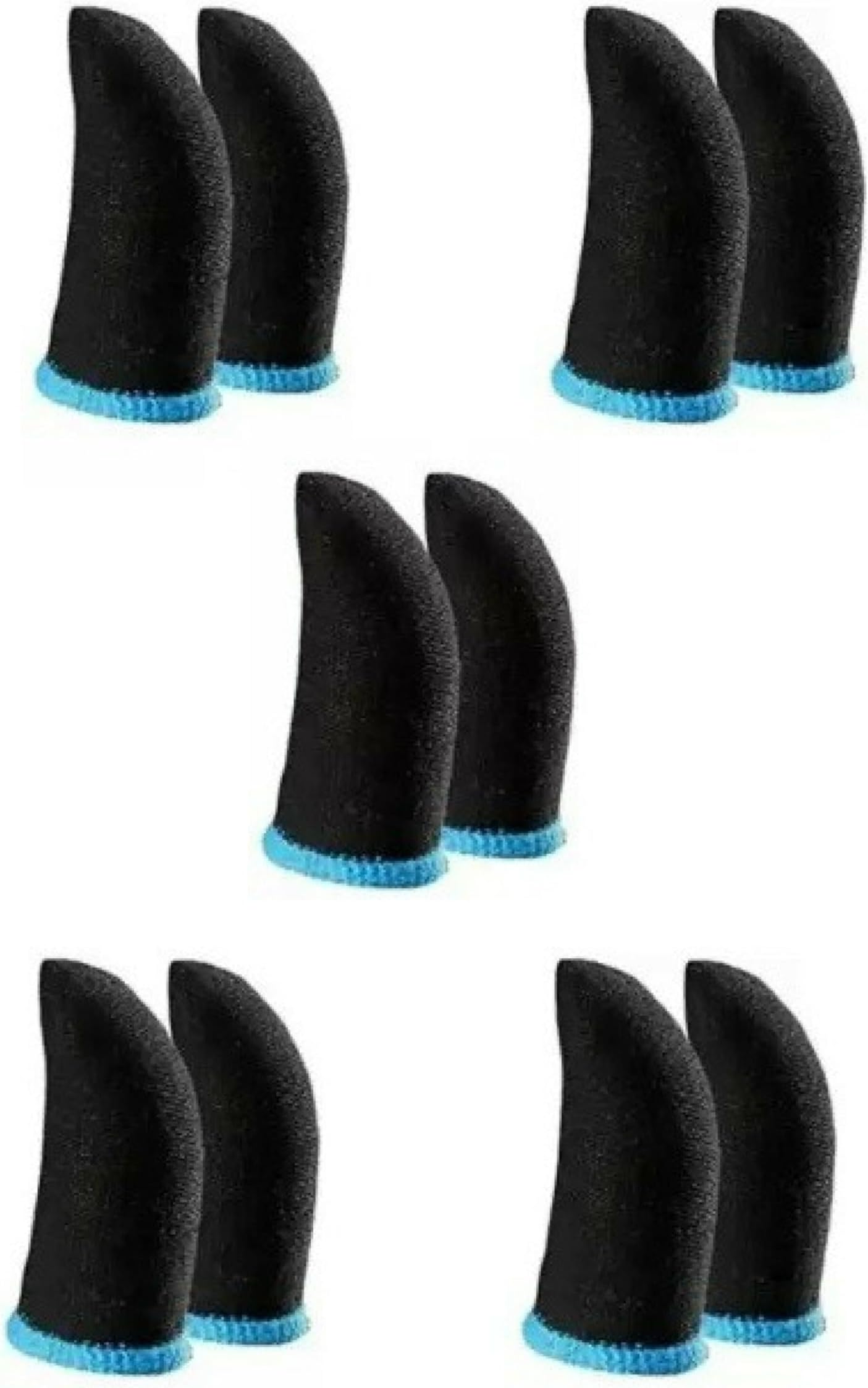 EDNITA (5 Pair - 10 Pcs) Pubg Anti-Slip Thumb Sleeve, Slip-Proof Sweat-Proof Professional Touch Screen Thumbs Finger Sleeve for Pubg Mobile Phone Game Gaming Gloves Multi Colour