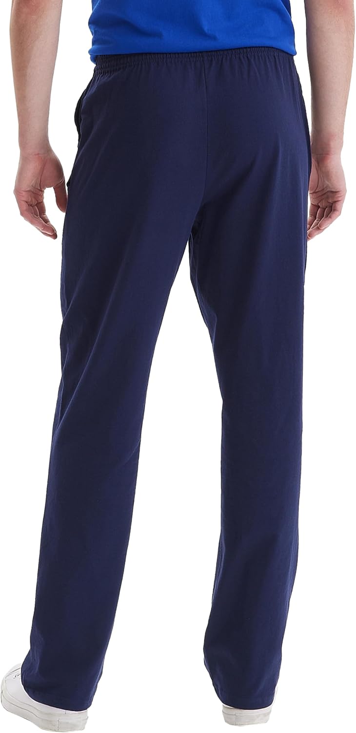 Hanes Men's Essentials Jersey Sweatpants, Cotton Lounge Pants with Pockets for Men, 32” Inseam - Image 2