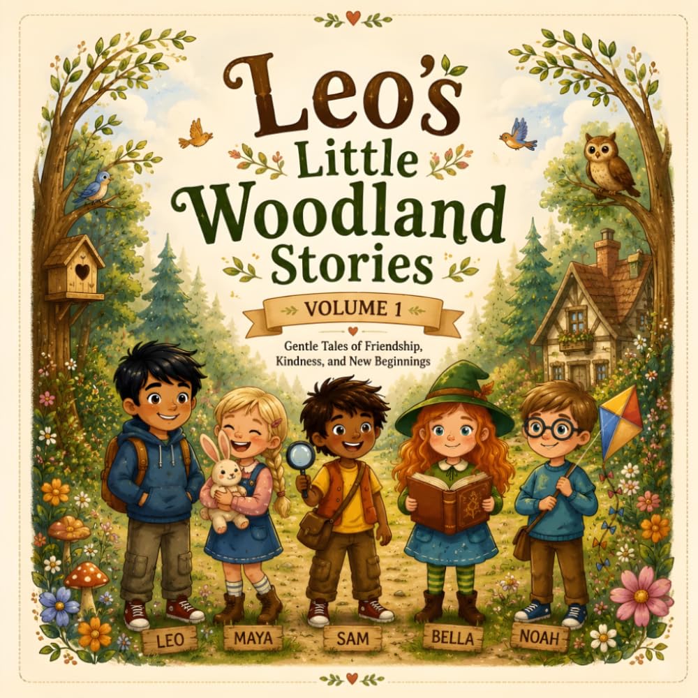 Leo’s Little Woodland Stories: 8 Heartwarming Moral Stories About Kindness, Courage & Friendship for Kids Ages 7–12 with 155 pages