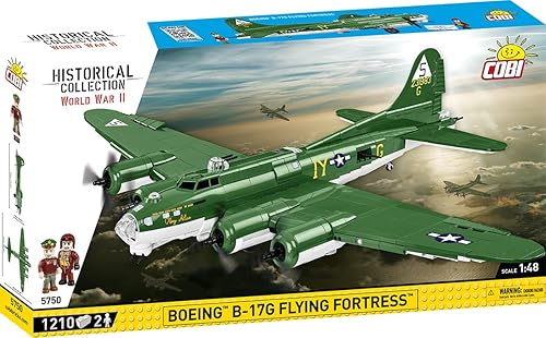 Miniatura 2 de COBI Colección histórica avión Boeing B-17G Flying Fortress de la Segunda Guerra Mundial, verde militar