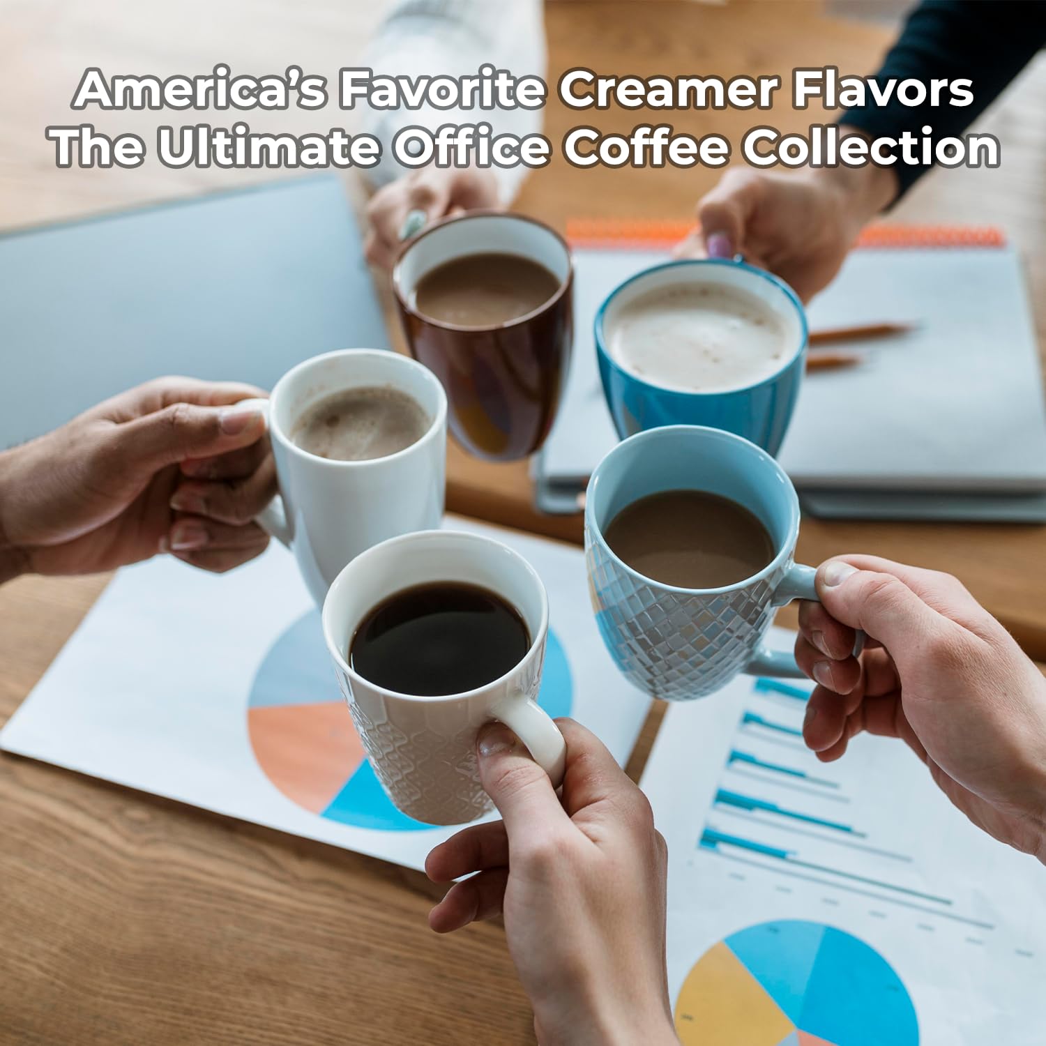 Ultimate Coffee Creamer Variety Pack – 120 Single-Serve Liquid Creamers – Optimized Flavor Ratio – 4 Flavors: Original, French Vanilla, Hazelnut & Caramel Macchiato – No Refrigeration Needed