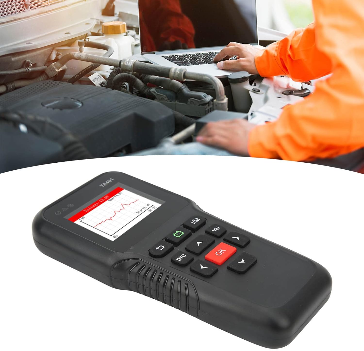 Diagnostic Scan ToolYA 401 OBD2 Diagnostic Scanner Sensitivie TFT