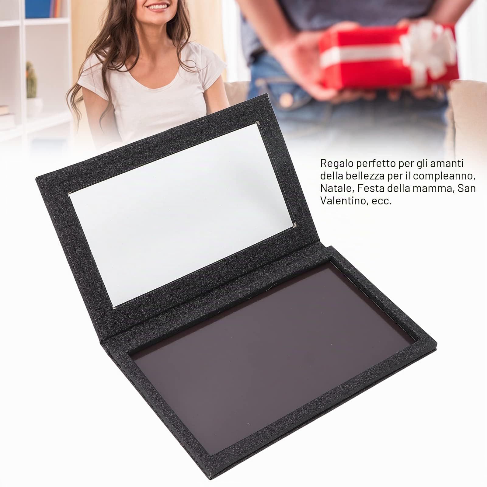 Sonew Tavolozza Magnetica Professionale, Stoccaggio Rossetto Ombretto Scatole Espositori Vuoti per Trucco Fai Te, Tavolozza Ombretti Aggiornata Stoccaggio Trucco Pallete Vuota Extra Large