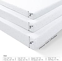 Vista 6 de Ferlizer Funda de colchón Queen de 2 pulgadas, funda de bambú con cremallera para cubrecolchón, correas ajustables cortas Queen, extraíble y lavable