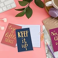 Vista 4 de Zonon 24 mini cuadernos inspiradores para recuerdos de fiesta, bloc de notas de bolsillo, mini cuaderno a granel forrado colorido pequeño diario