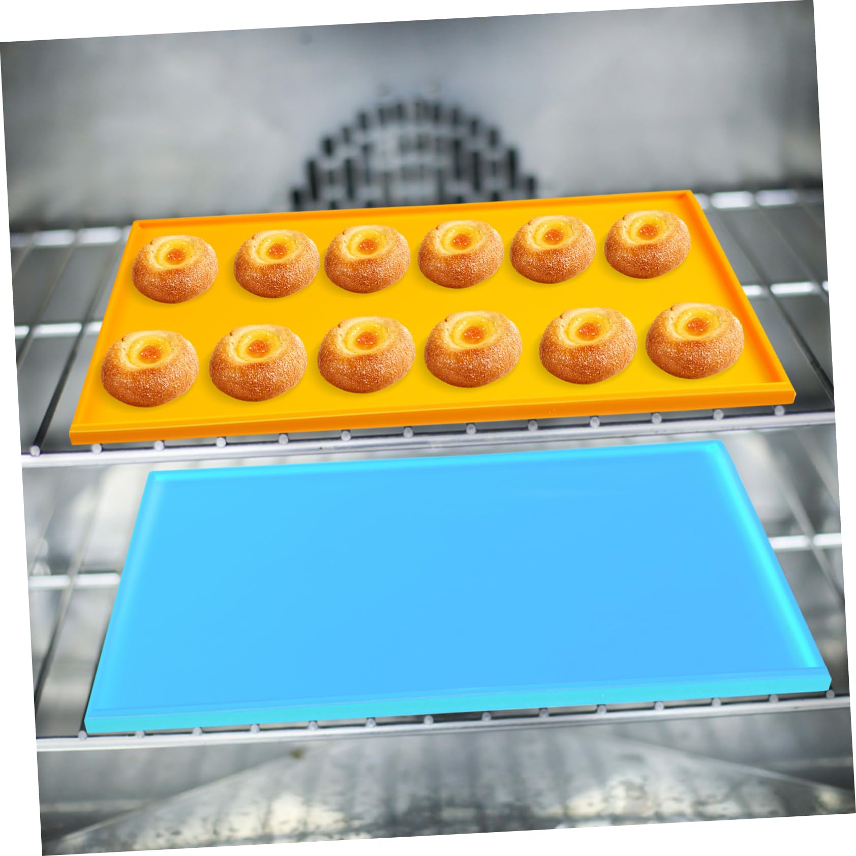 PRETYZOOM Silikon Backmatte mit Rand Antihaft und Wiederverwendbar Leicht zu Reinigen Inklusive Spatel für Backblech und Backofen
