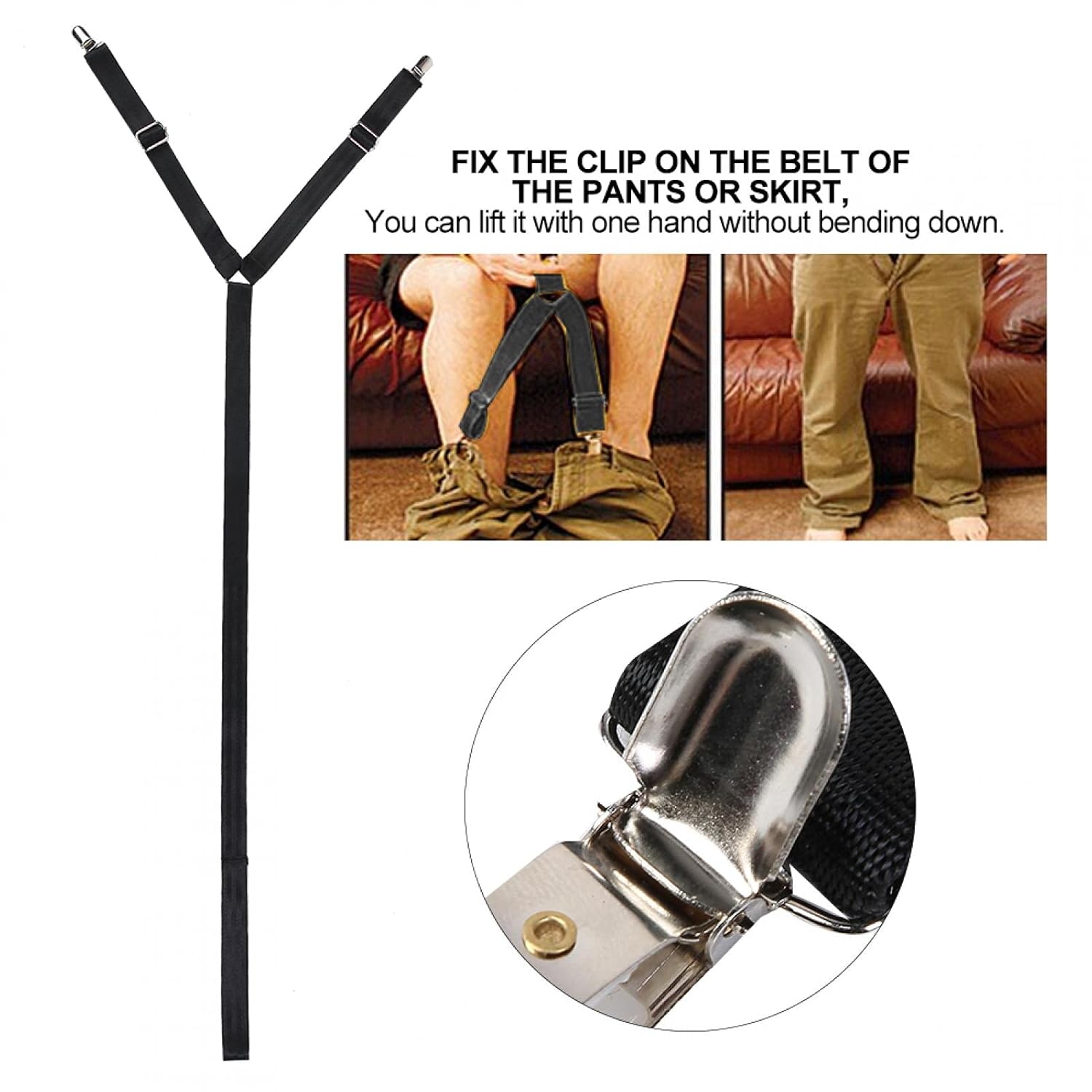 Buy Pants Wearing Belt, Clip and Pull Dressing Aid Adjustable Dressing