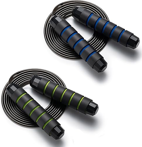 Miniatura 8 de BOOMIBOO Cuerda de Saltar, Cuerdas de Saltar Ajustables, Cuerda de Saltar Sin Enredos de Velocidad Rápida con Rodamientos de Bolas para Mujeres