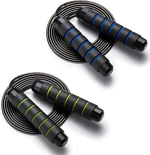 BOOMIBOO Jump Rope, Adjustable Jump Ropes,Skipping Rope Tangle-Free Rapid Speed with Ball Bearings for Women Men Kids,Exercise & Slim Body Jumprope at Home School Gym